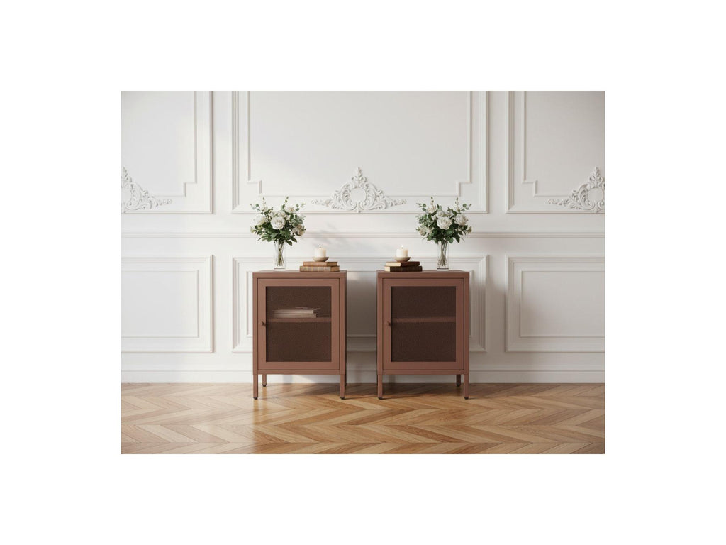 Clara - Lot De 2 Chevets 1 Porte - Métal Édition Limitée