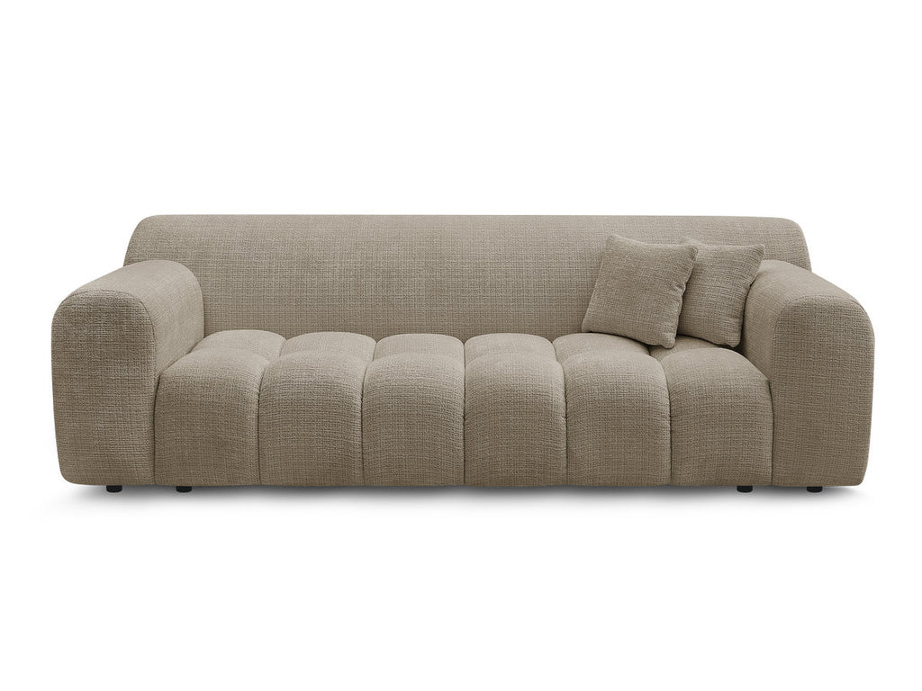 Canapé Droit Fixe 3 Places Melisse Tissu Texturé