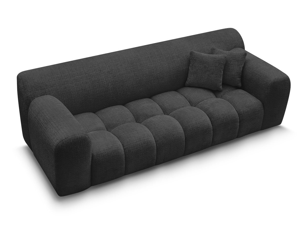 Canapé Droit Fixe 3 Places Melisse Tissu Texturé