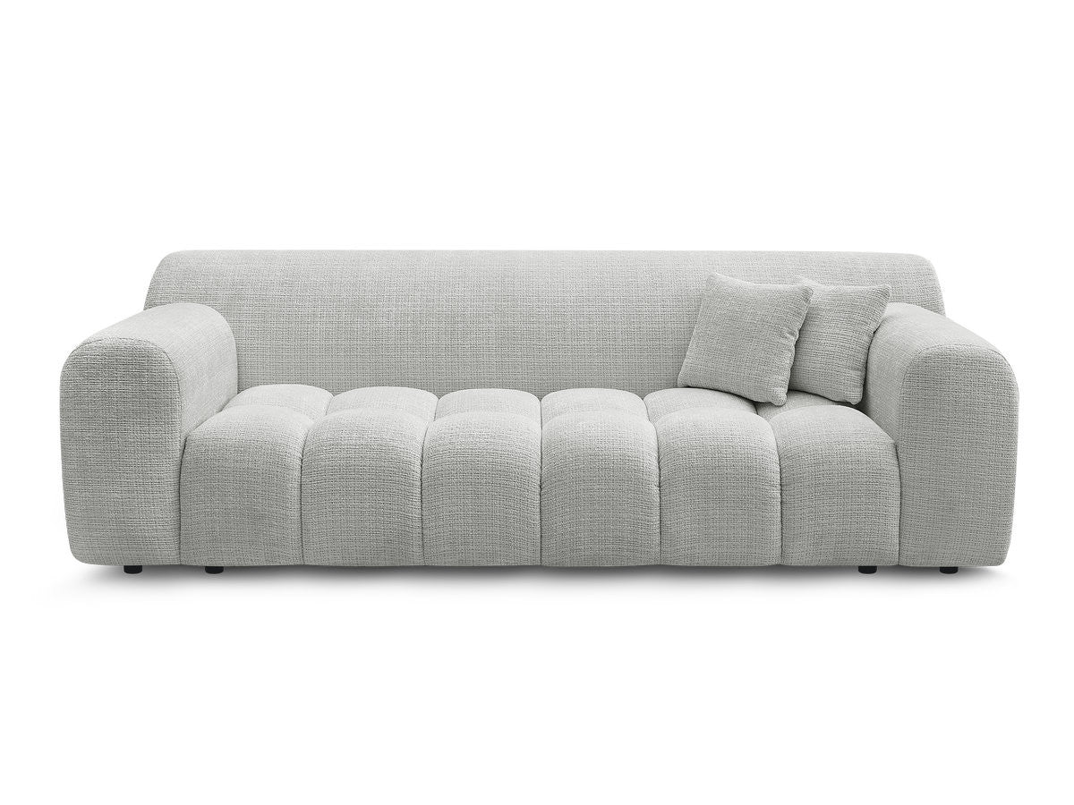 Canapé Droit Fixe 3 Places Melisse Tissu Texturé