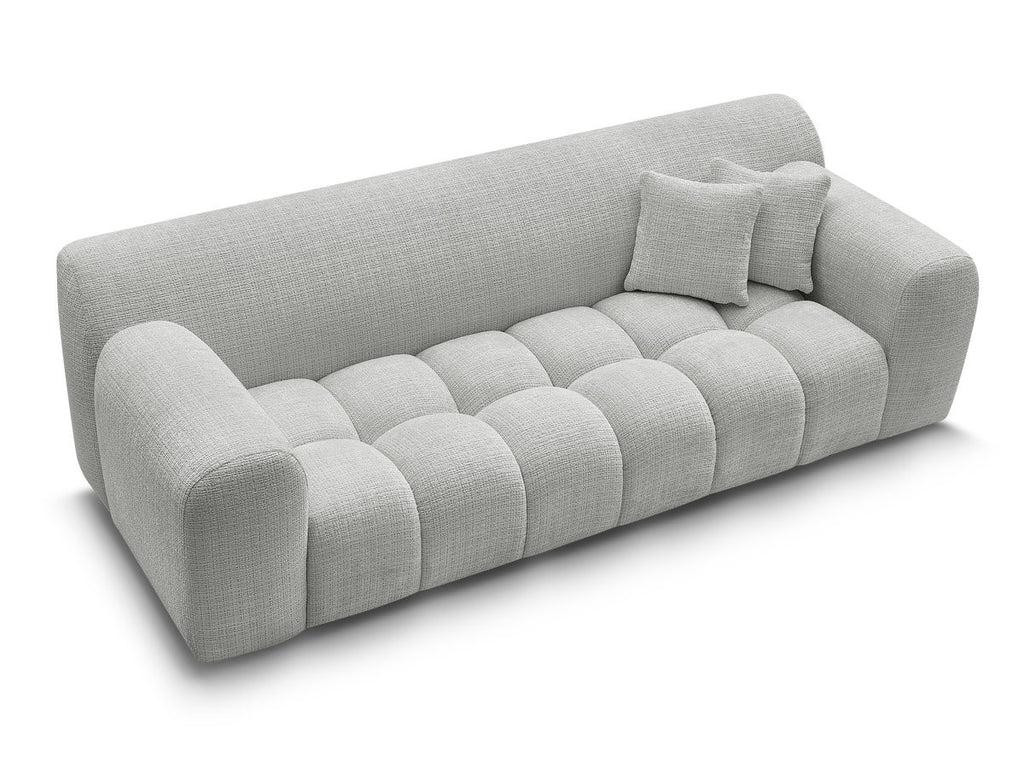 Canapé Droit Fixe 3 Places Melisse Tissu Texturé