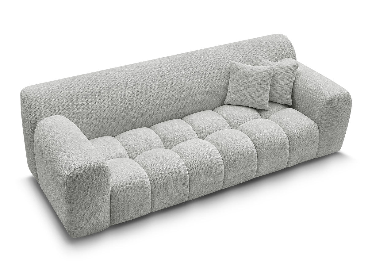 Canapé Droit Fixe 3 Places Melisse Tissu Texturé