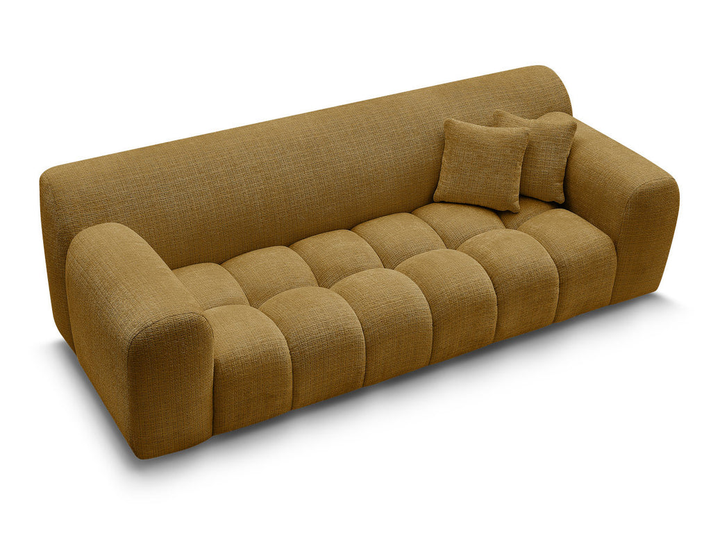 Canapé Droit Fixe 3 Places Melisse Tissu Texturé