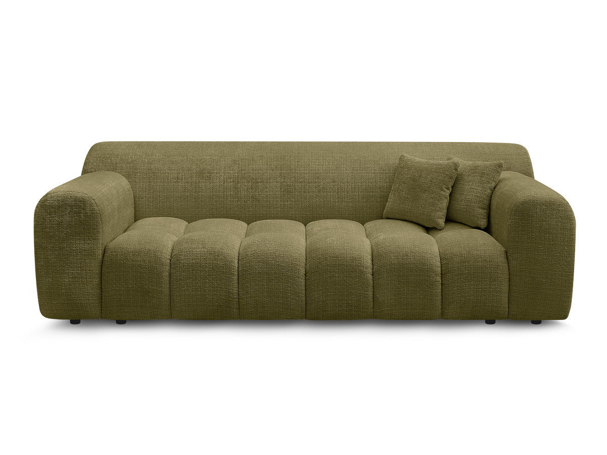Canapé Droit Fixe 3 Places Melisse Tissu Texturé