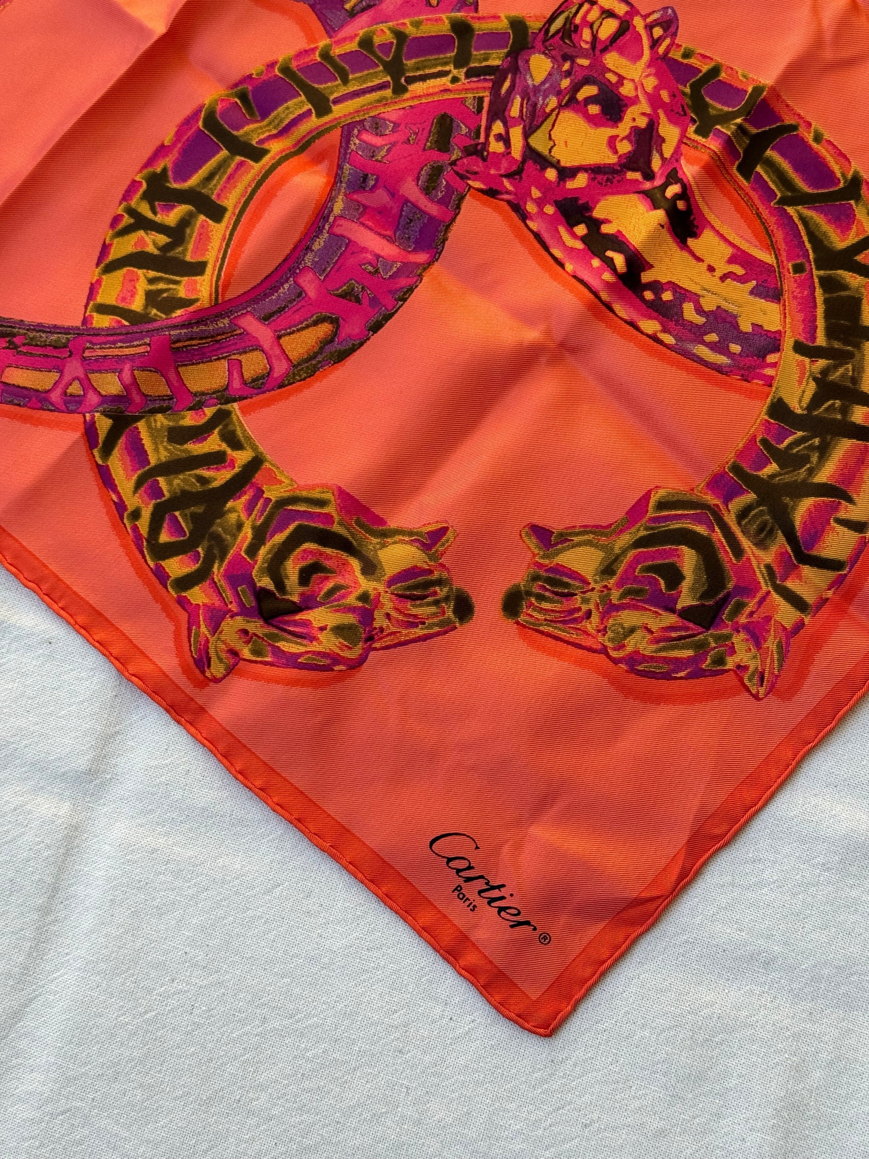 Cartier Scarf – Intertwined Panthers Model