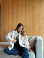 Juliette ecru teddy jacket