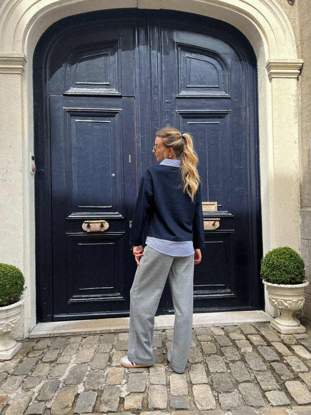 Pantalones rectos Adrien - Gris