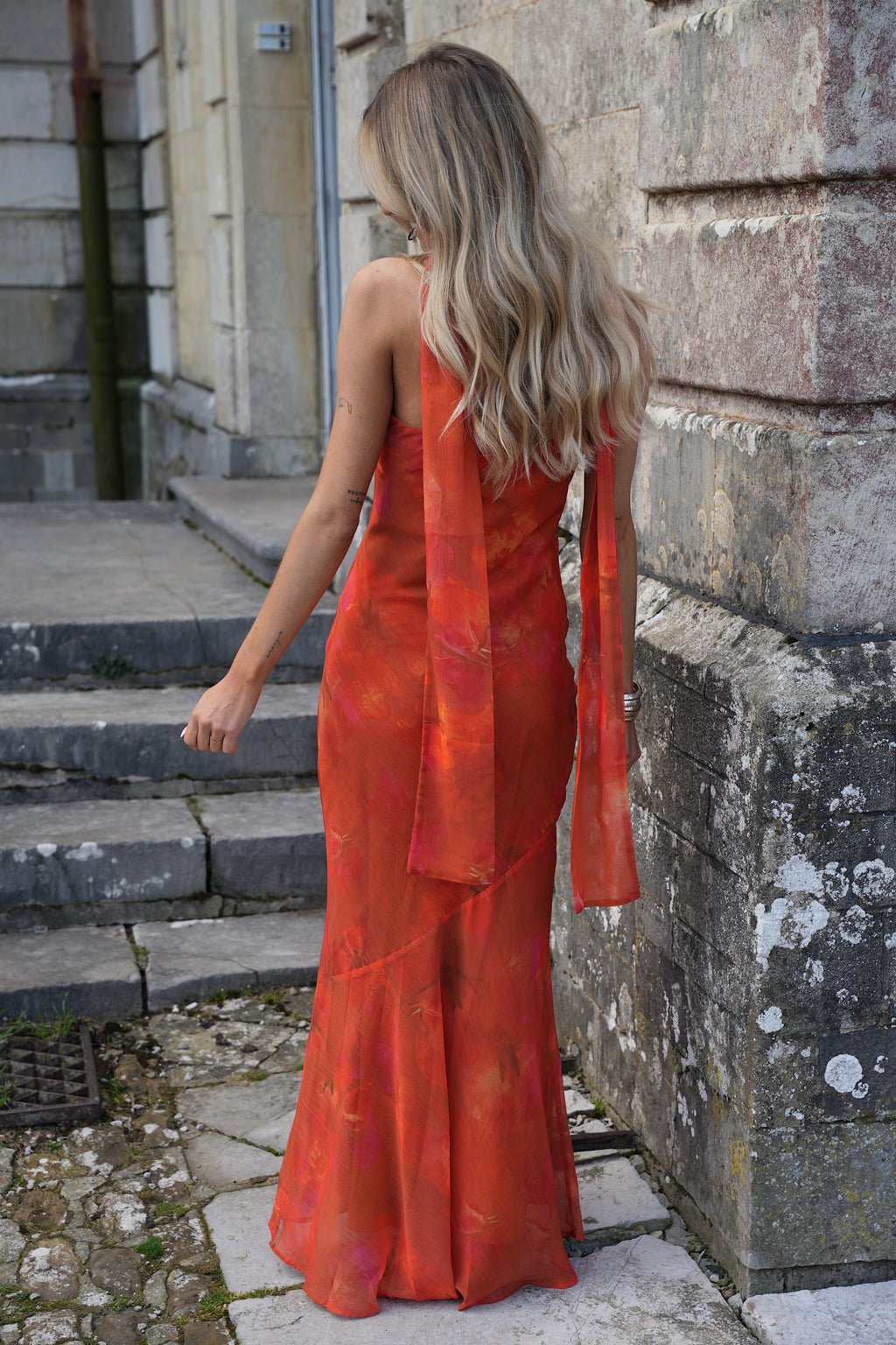 Robe Bustier Mia - Orange Foncé