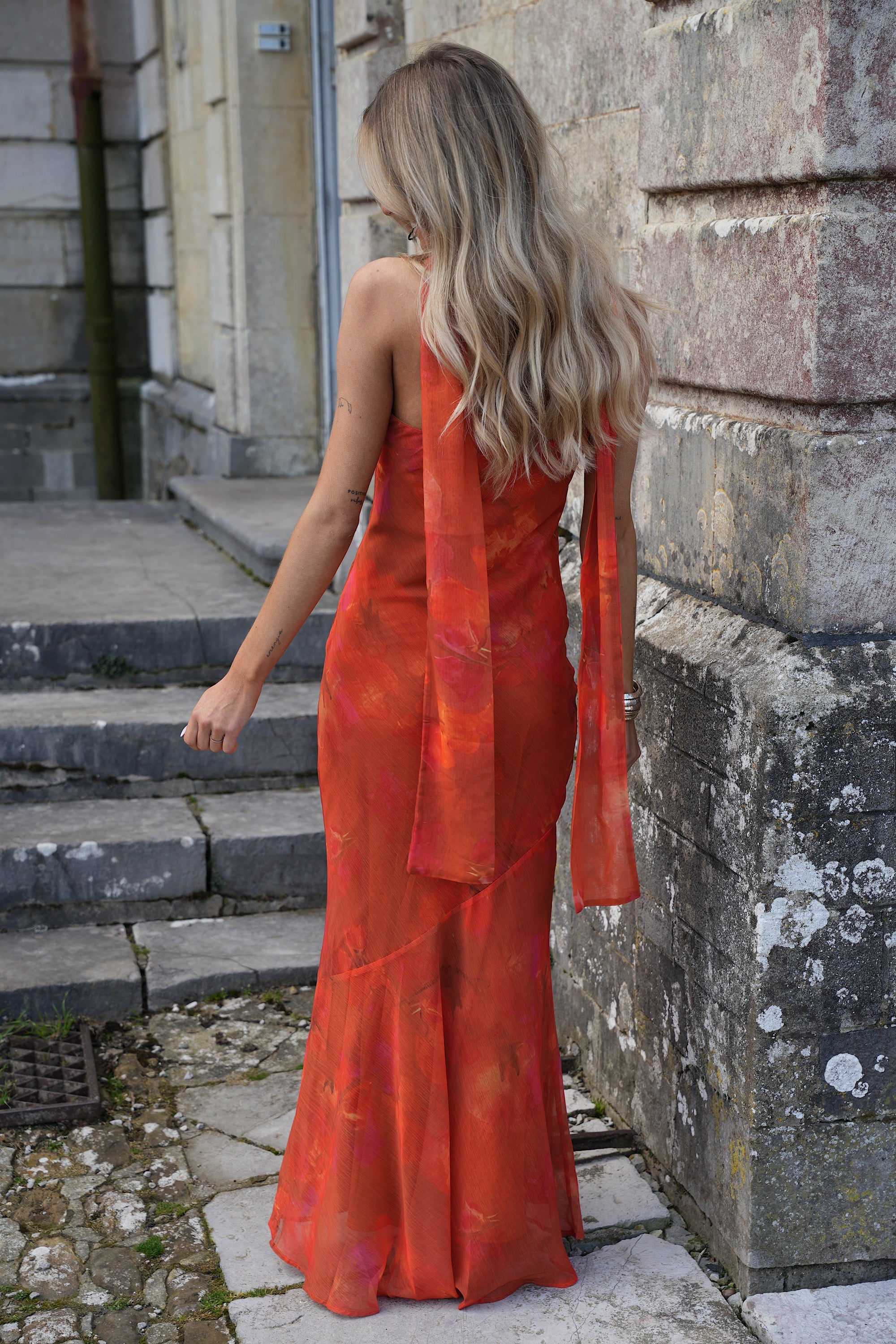 Robe Bustier Mia - Orange Foncé