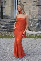 Robe Bustier Mia - Orange Foncé
