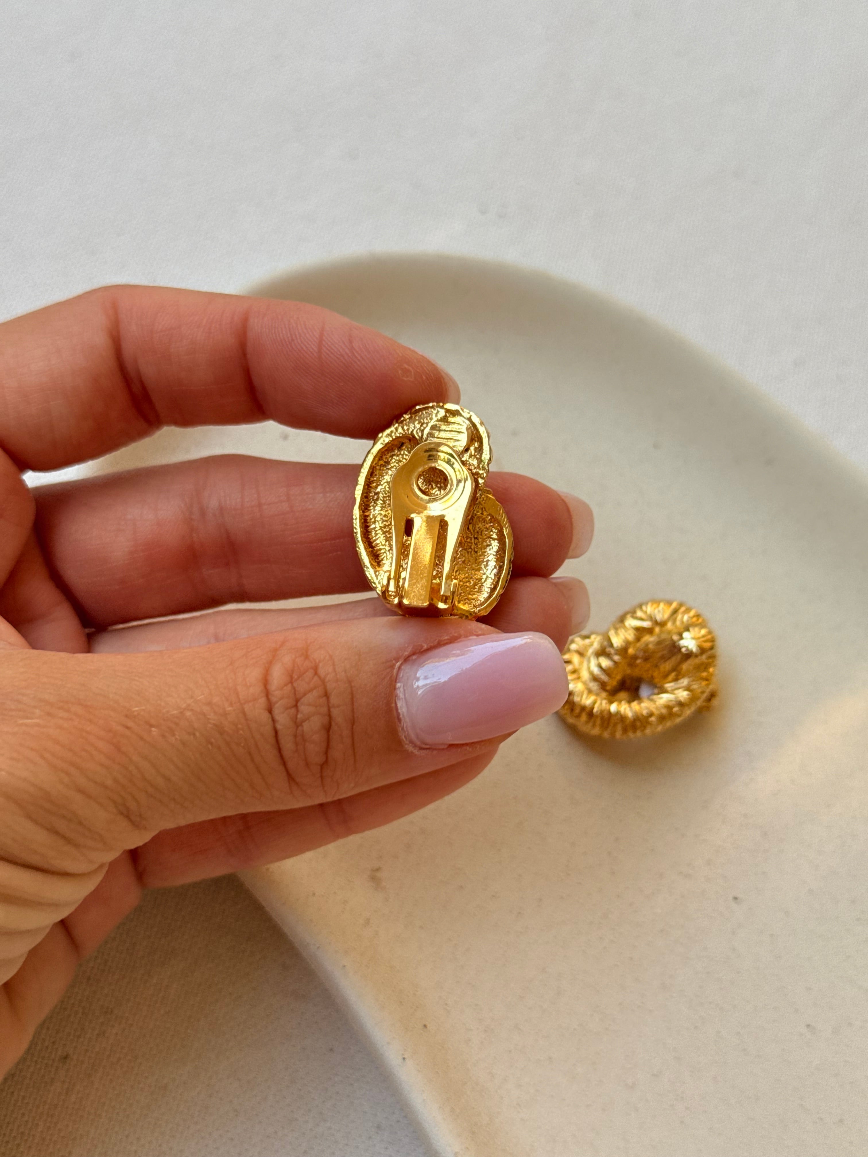 Pendientes Vintage - Trenzados Dorados