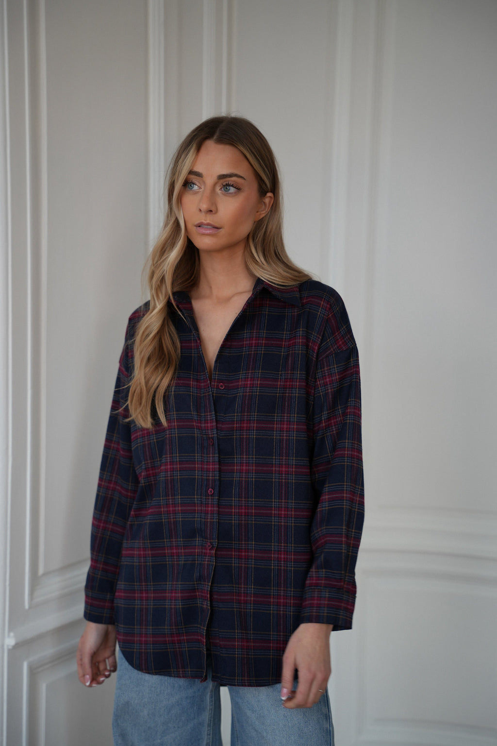 Chemise À Carreaux Amanda - Bordeaux