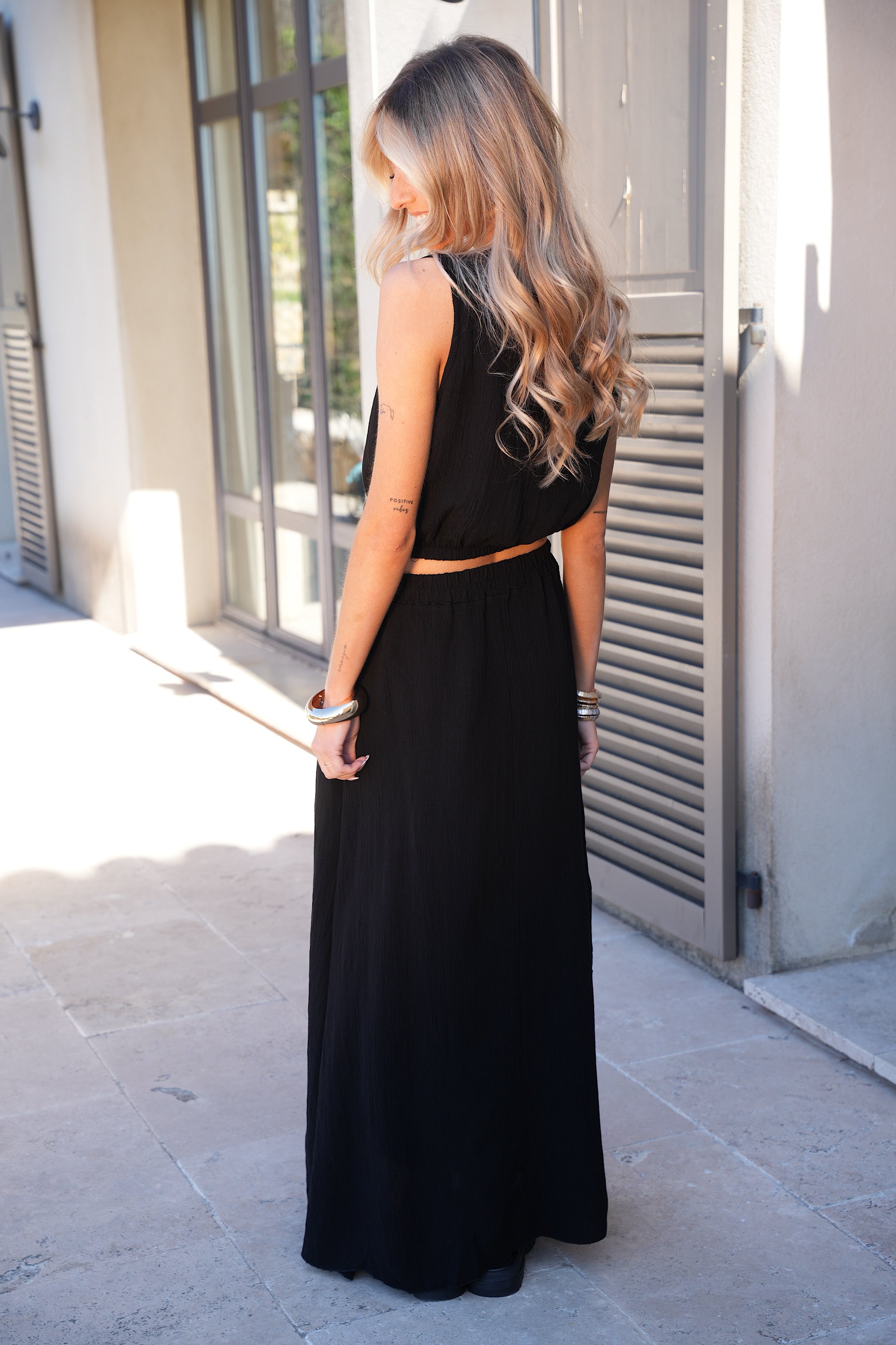Elize Skirt/Top Set - Black