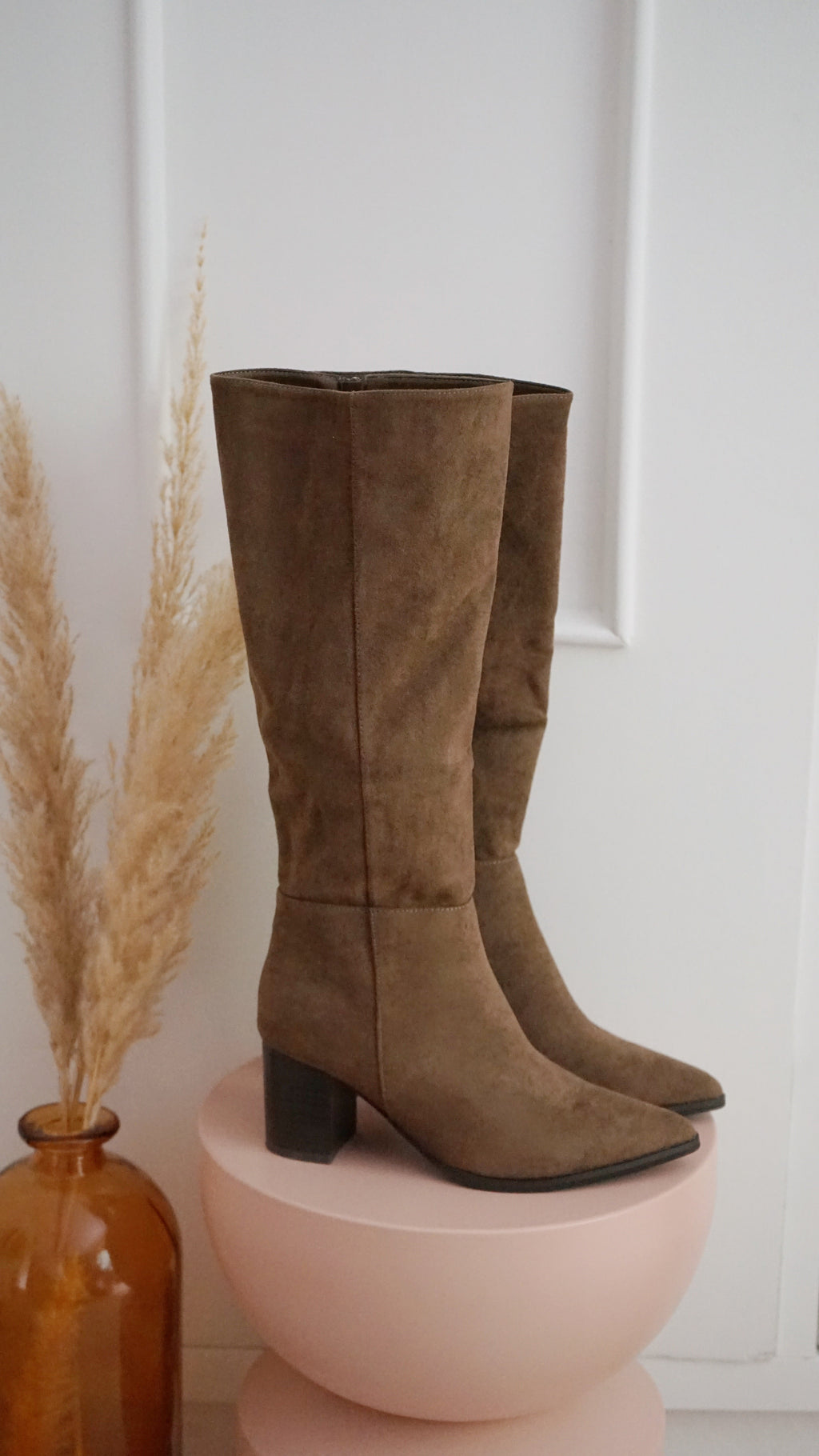 Botas de antelina Léane topo
