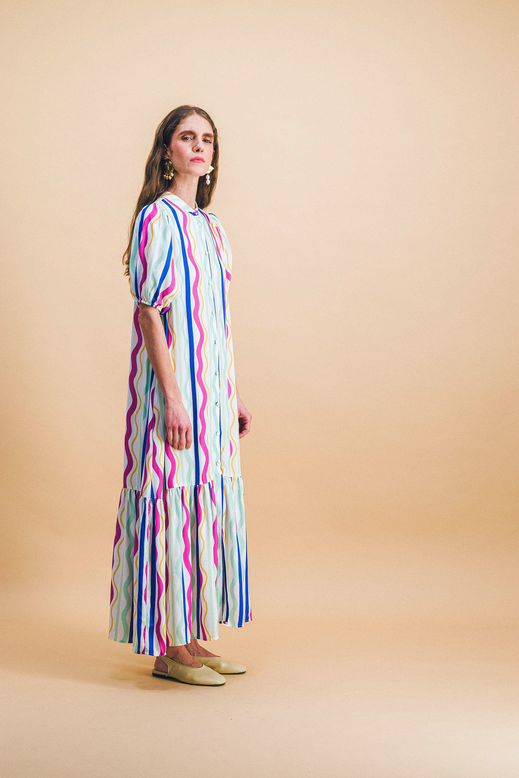 Vestido Clemence Líneas Arco Iris
