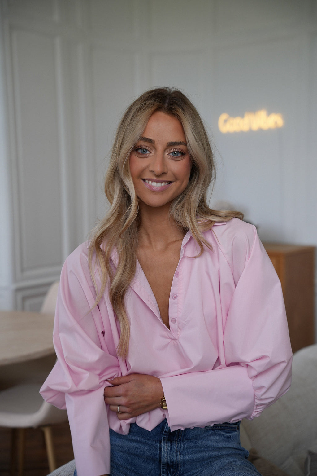 Alice Balloon Blouse - Rose