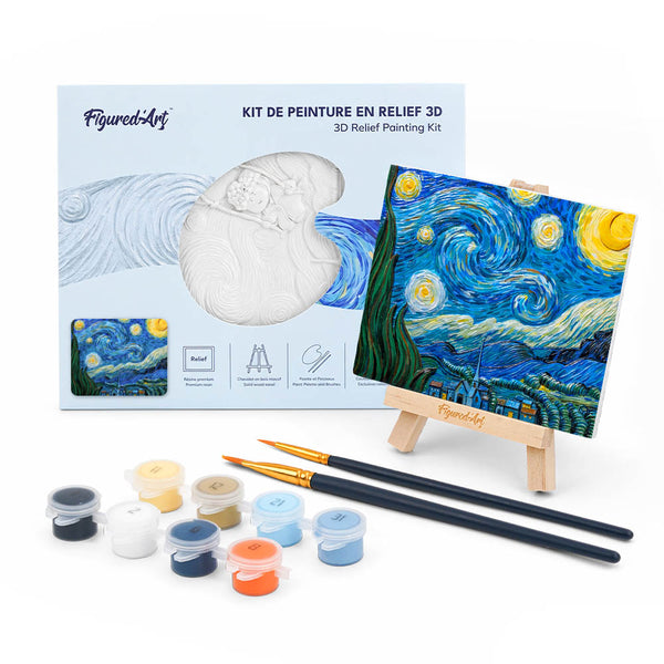 3D Relief Painting Kit - The Starry Night, Van Gogh