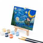Kit De Peinture En Relief 3D - Le Petit Rêveur Dans La Nuit Étoilée