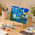 Kit De Peinture En Relief 3D - Le Petit Rêveur Dans La Nuit Étoilée