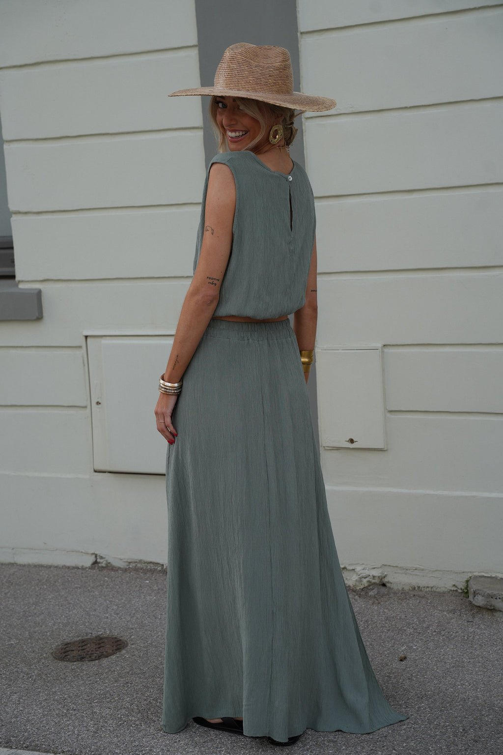 Ensemble Jupe/Top Elize - Kaki