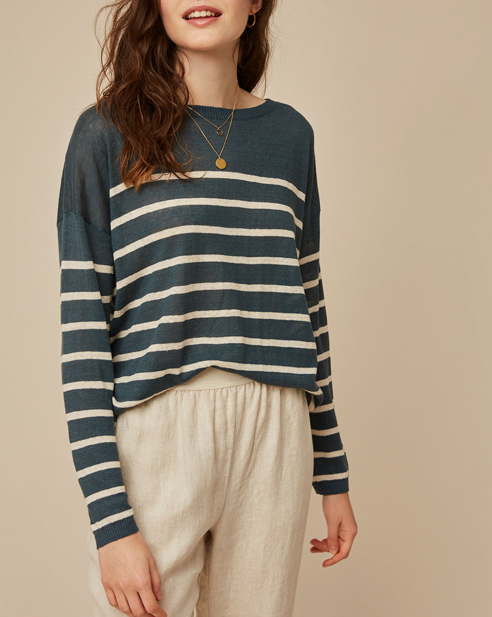 Pull - Theodore - Rayé Argile - Femme