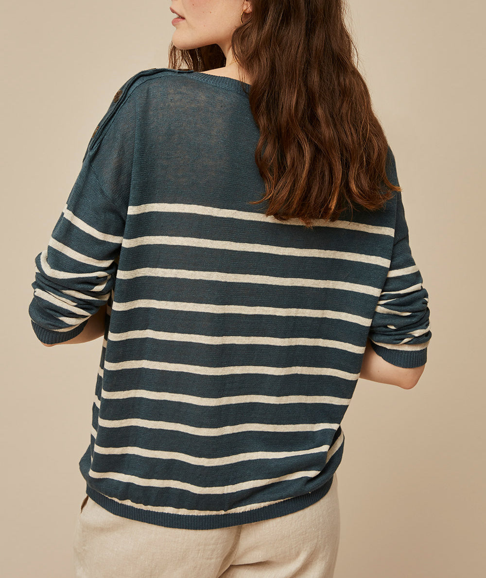 Pull - Theodore - Rayé Argile - Femme