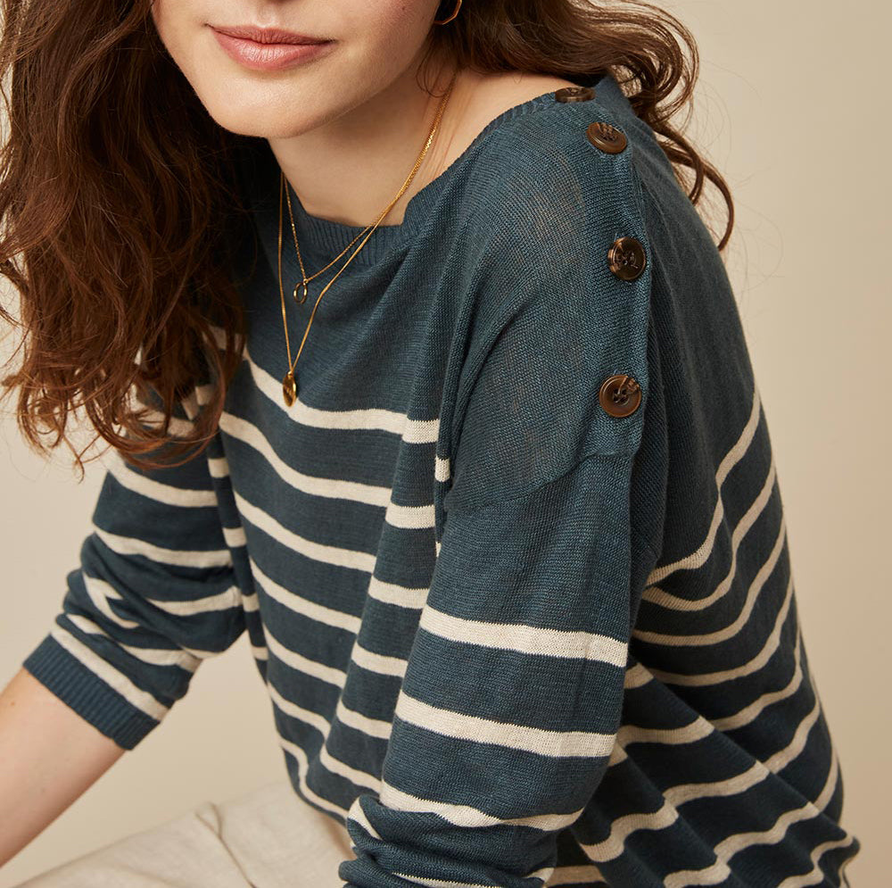 Pull - Theodore - Rayé Argile - Femme