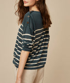 Pull - Theodore - Rayé Argile - Femme