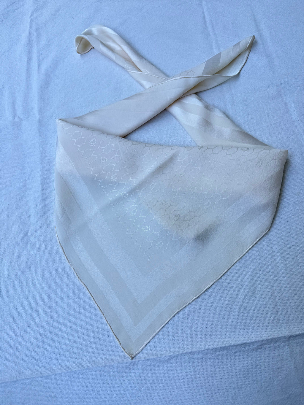 Vintage Christian Dior Scarf – Tone-on-Tone Monogram