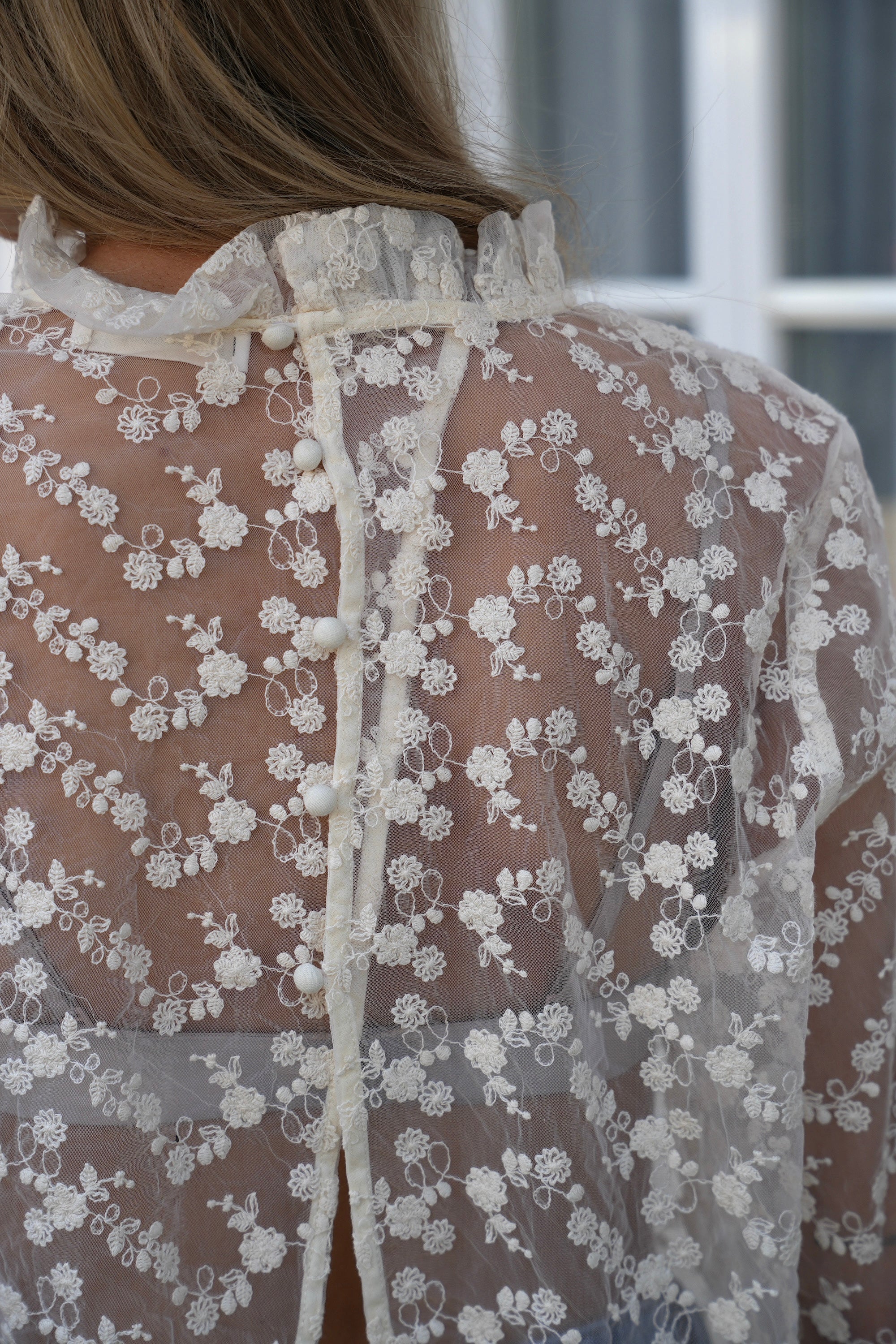 Blouse Brodée Tifany - Beige