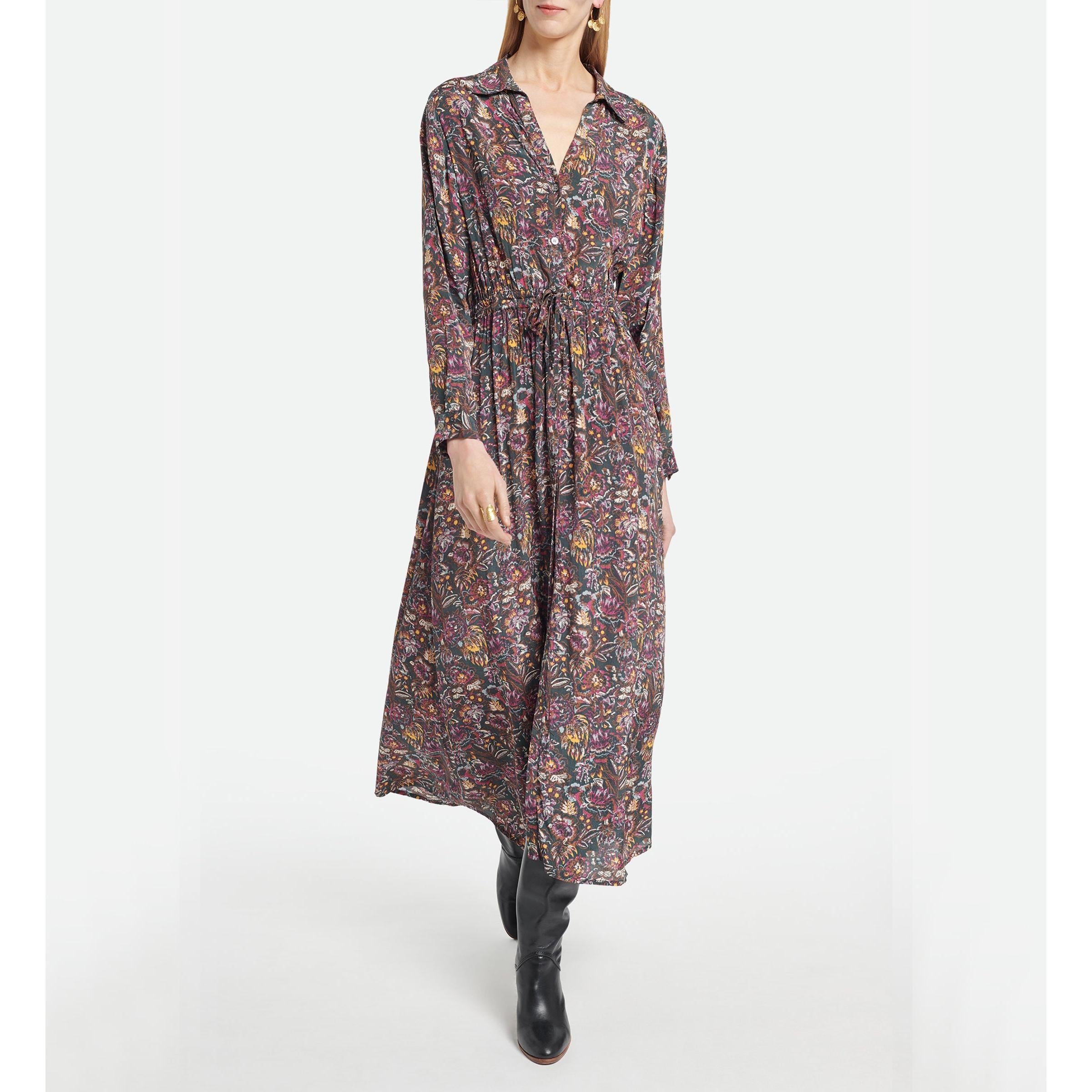Vestido Anémone - Multicolor/Bosque