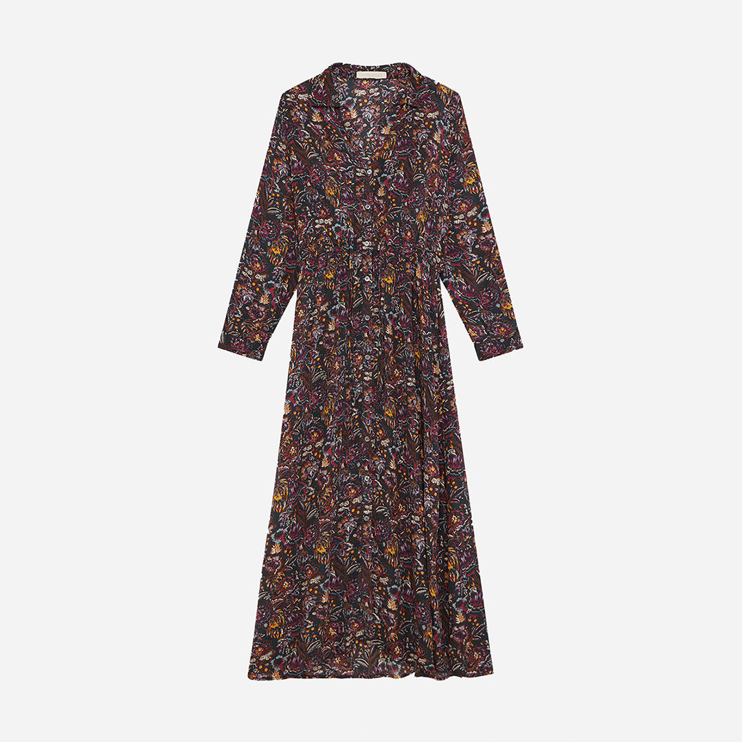 Vestido Anémone - Multicolor/Bosque