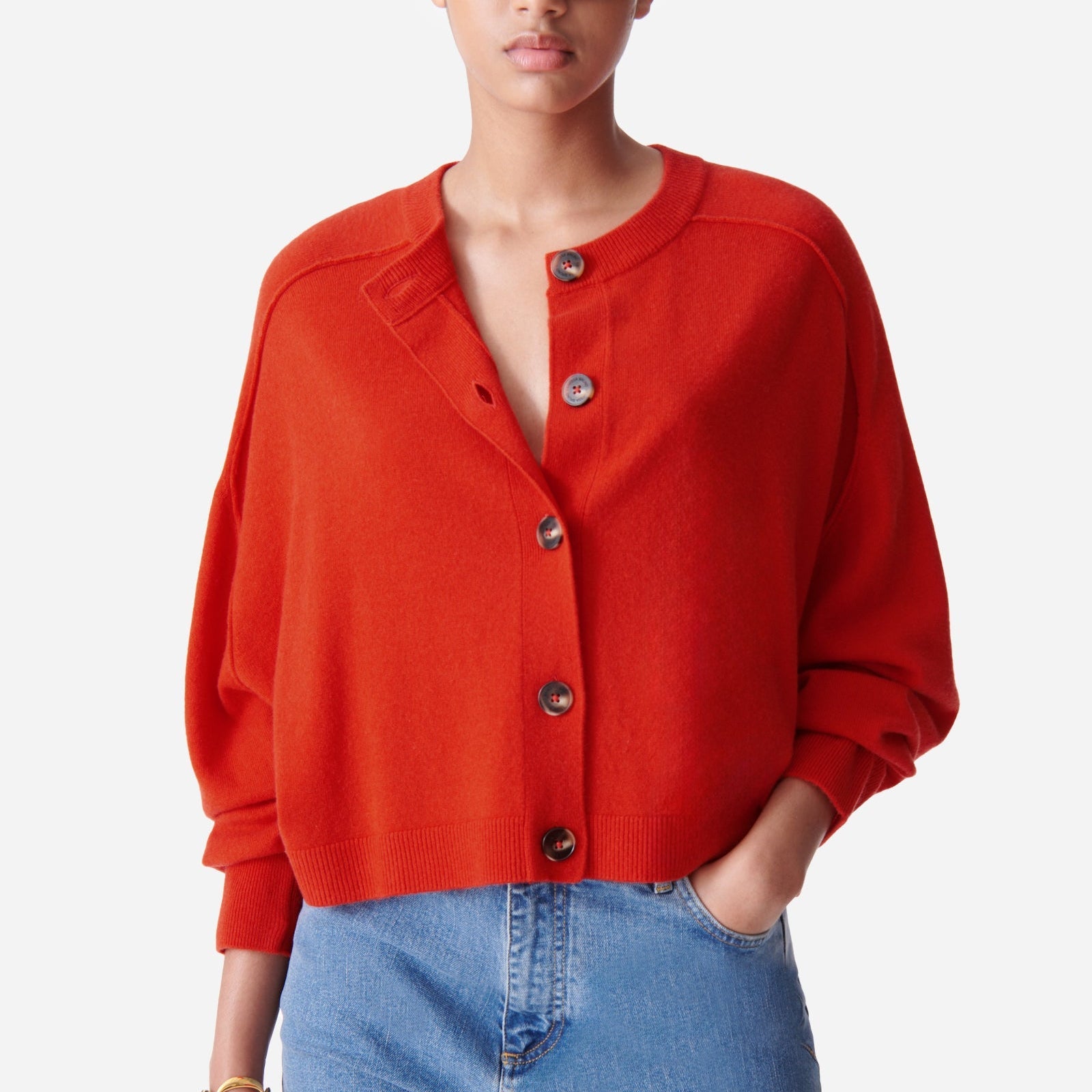 Cardigan Douve - Coquelicot