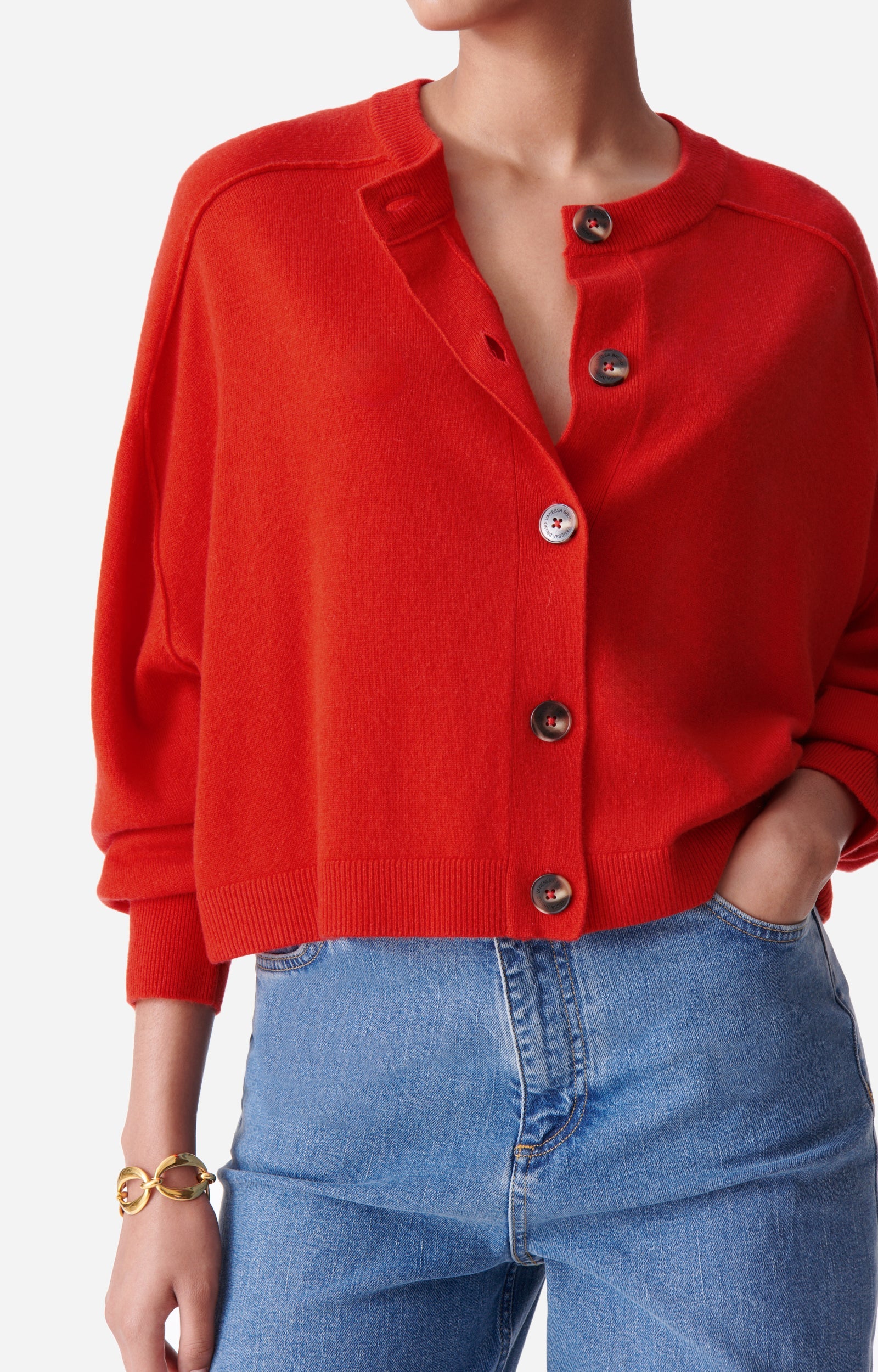 Cardigan Douve - Coquelicot