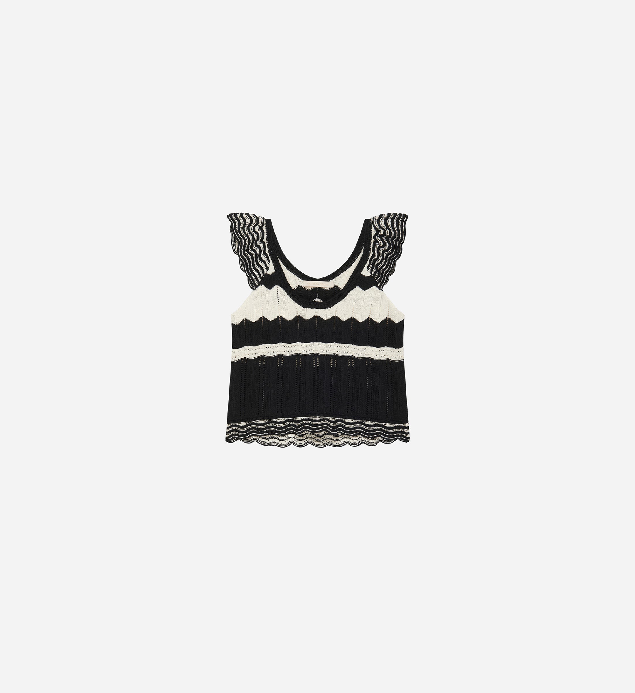 Top Augustina - Ecru/Noir