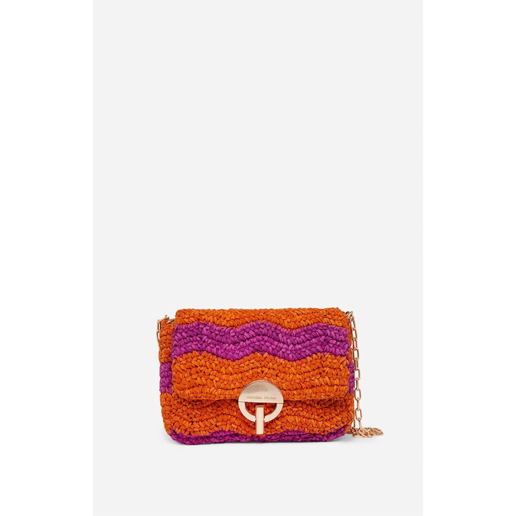 Vanessa Bruno - Moyen Sac Moon En Cuir Tressé - Multico & Orange