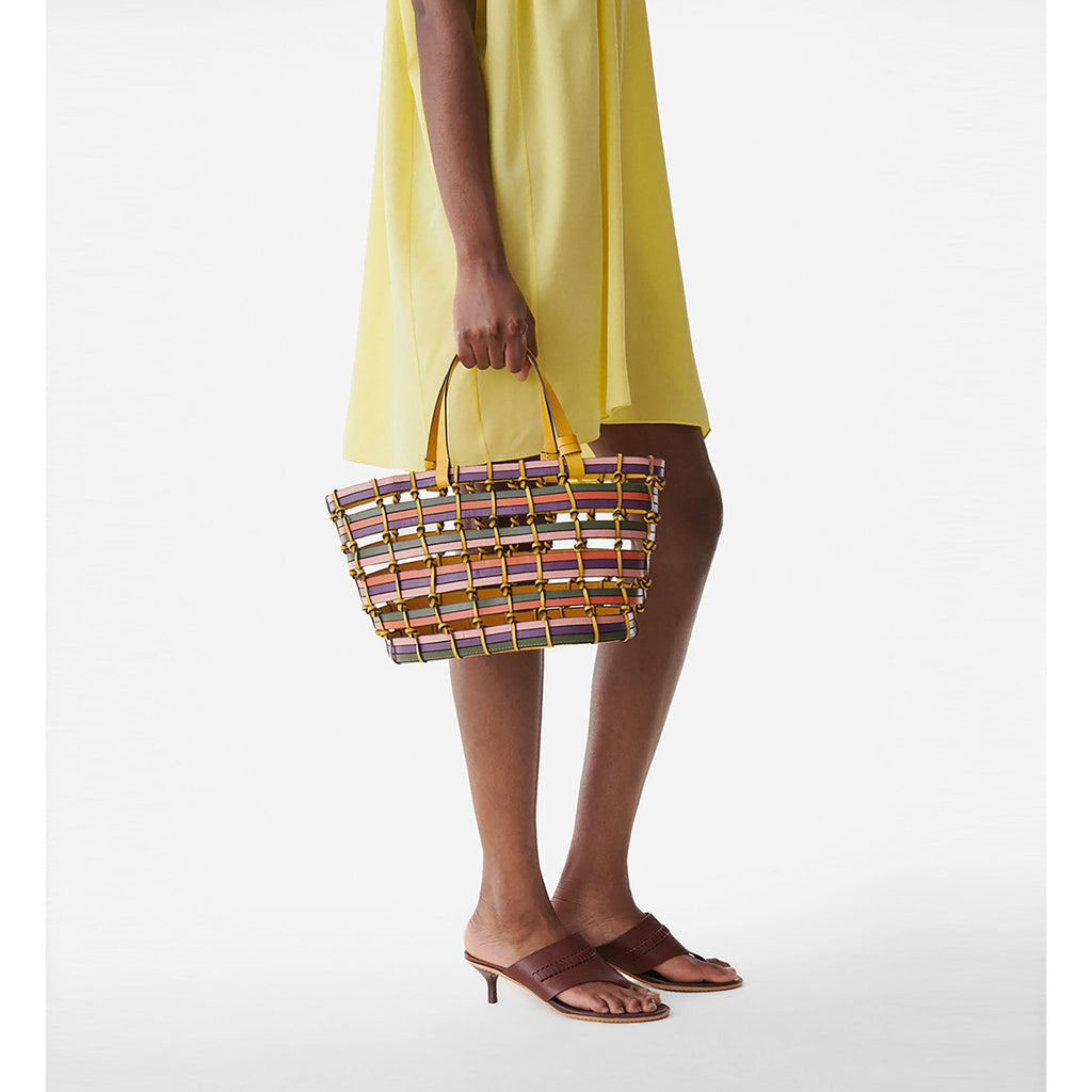 Leather Basket - Multicolour