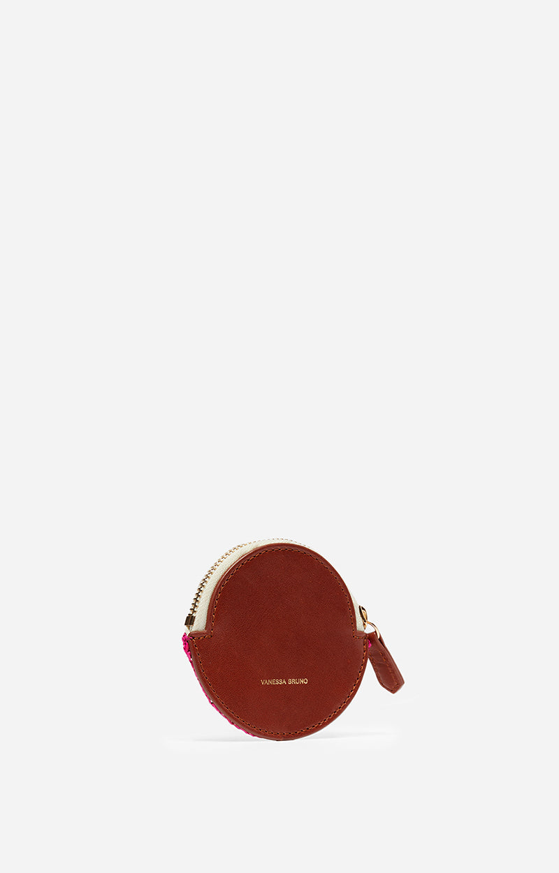 Petit Porte-Monnaie Raphia - Multico/Rose