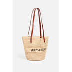 Raffia Basket - Sand/Black