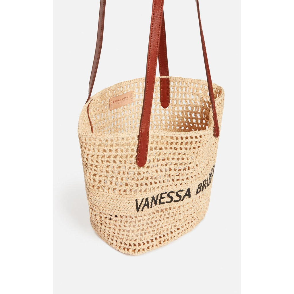 Raffia Basket - Sand/Black