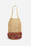 Bolso De Red En Rafia - Multicolor