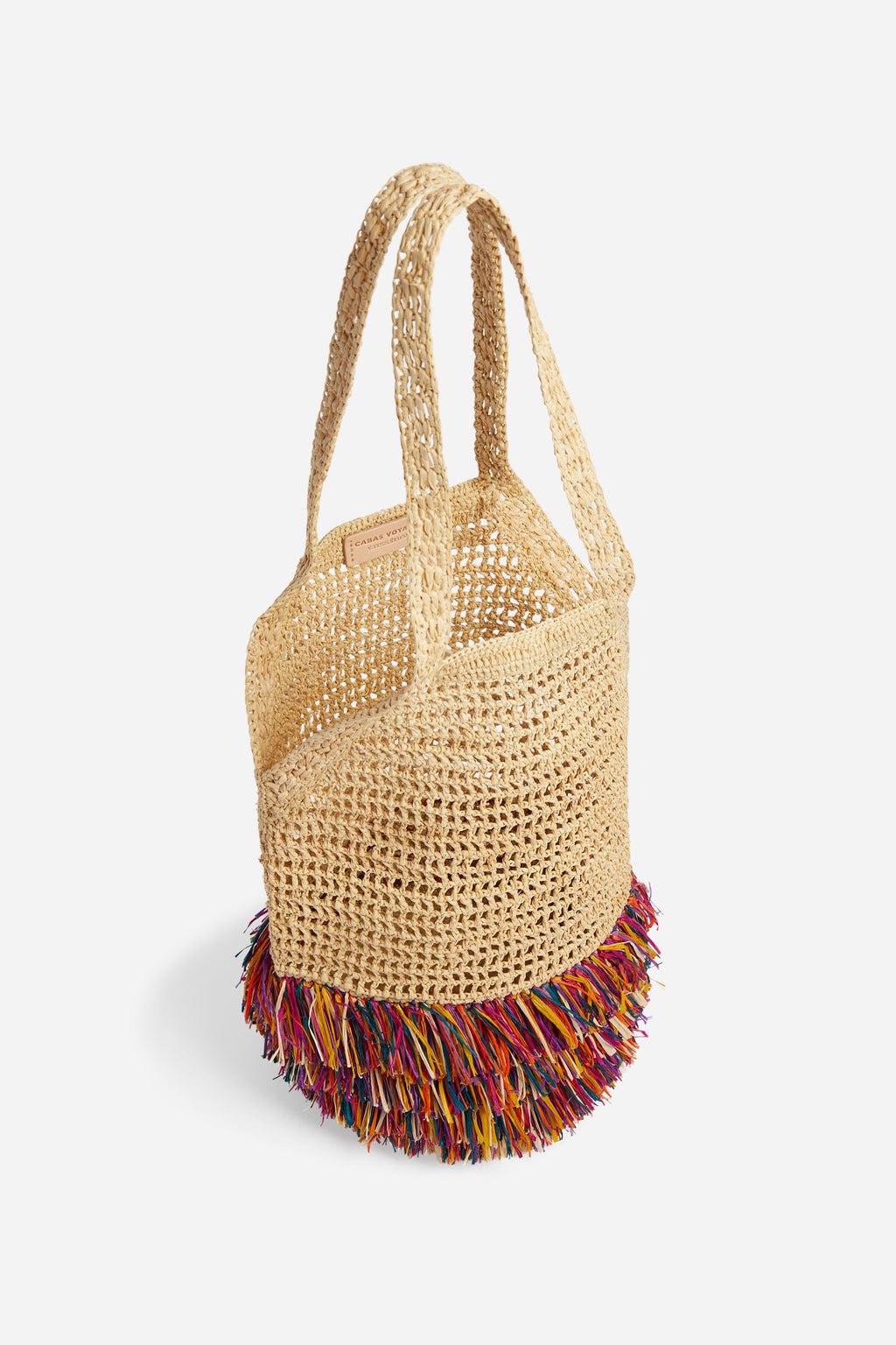 Bolso De Red En Rafia - Multicolor