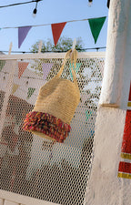 Bolso De Red En Rafia - Multicolor