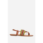 Sandalias de Rafia y Cuero con Curtido Vegetal - Multicolor