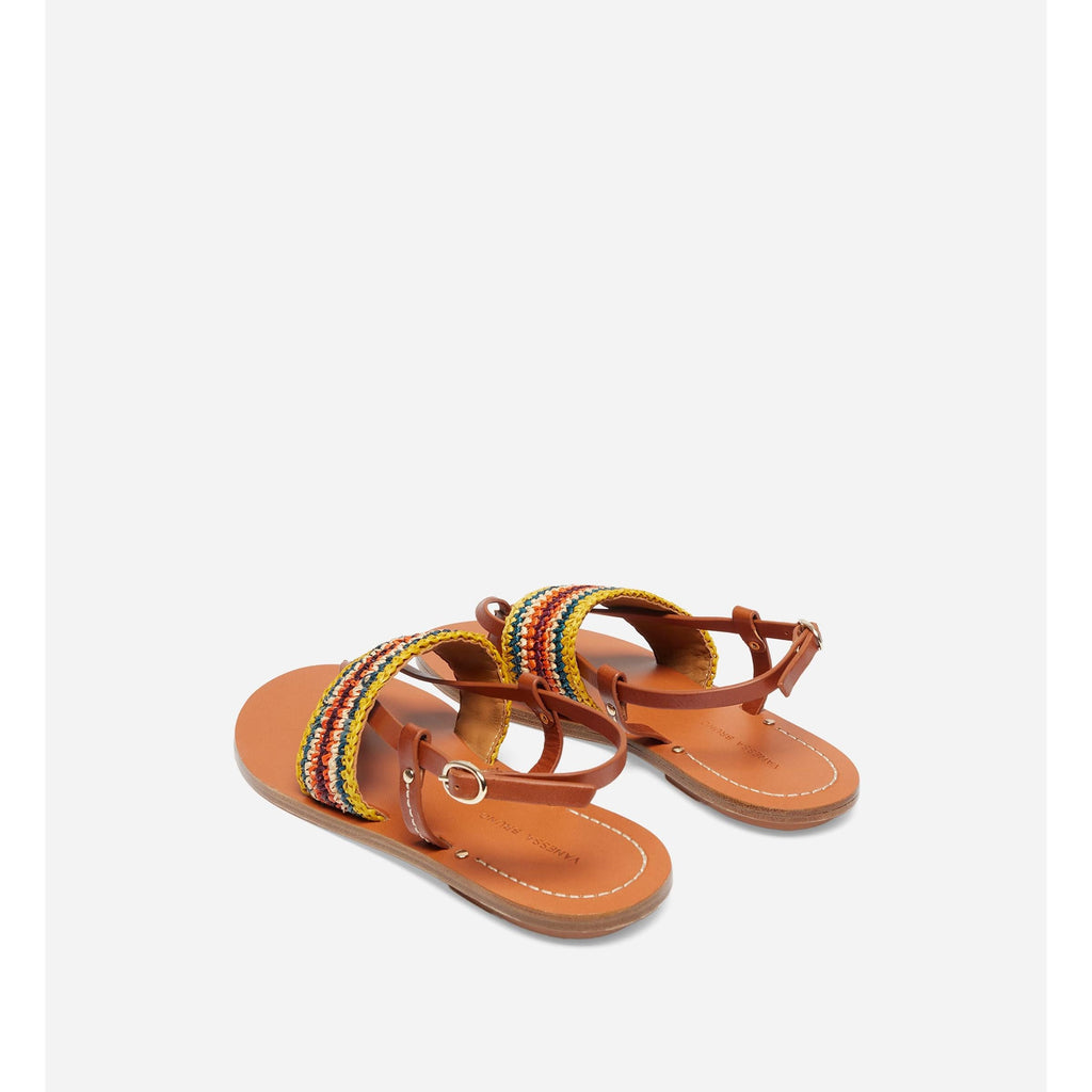 Sandalias de Rafia y Cuero con Curtido Vegetal - Multicolor