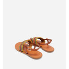 Sandalias de Rafia y Cuero con Curtido Vegetal - Multicolor