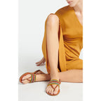 Sandalias de Rafia y Cuero con Curtido Vegetal - Multicolor