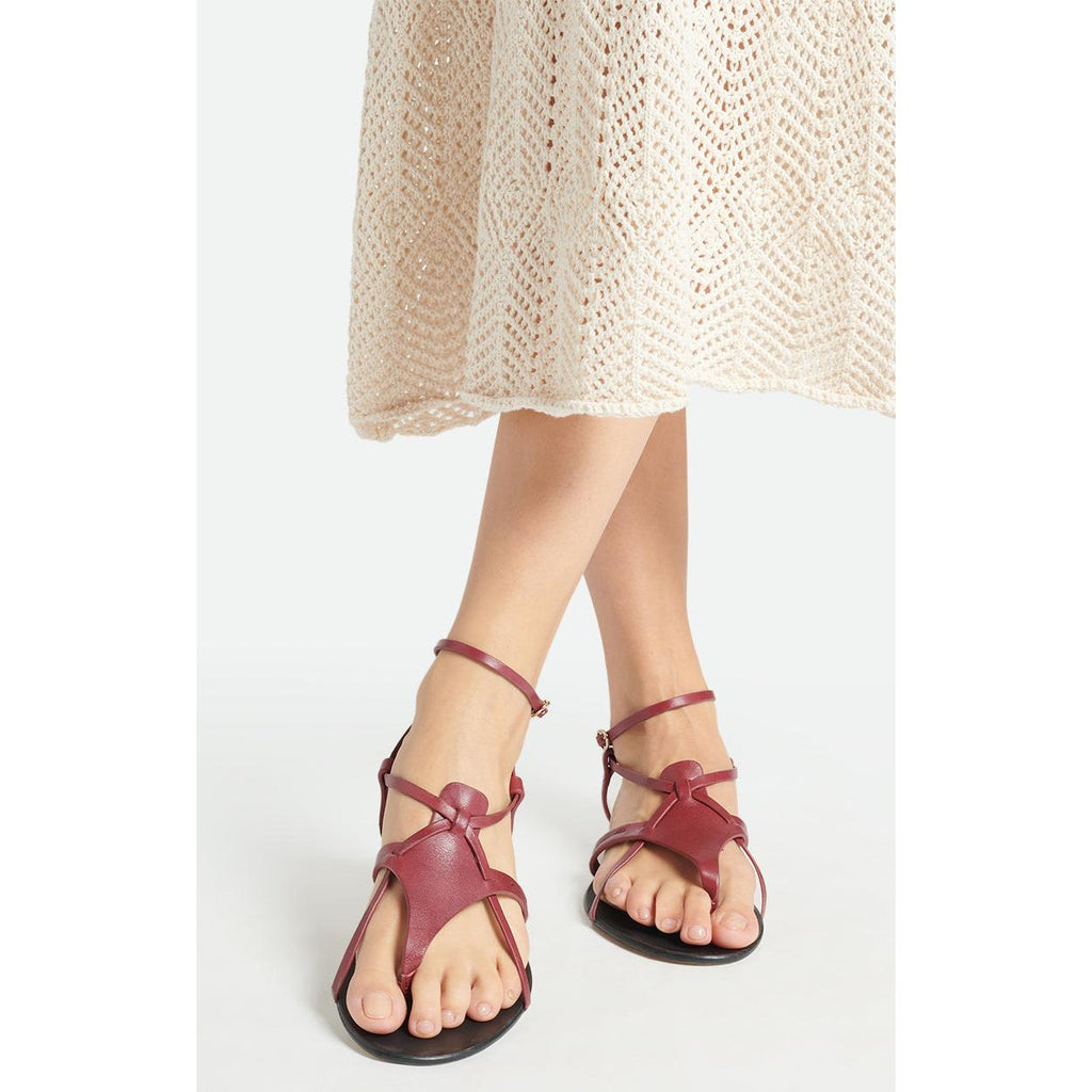 Vanessa Bruno - Sandalias De Cuero Curtido Vegetal - Frambuesa