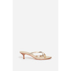 Sandalias De Piel - Oro Claro