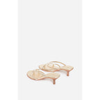 Sandalias De Piel - Oro Claro